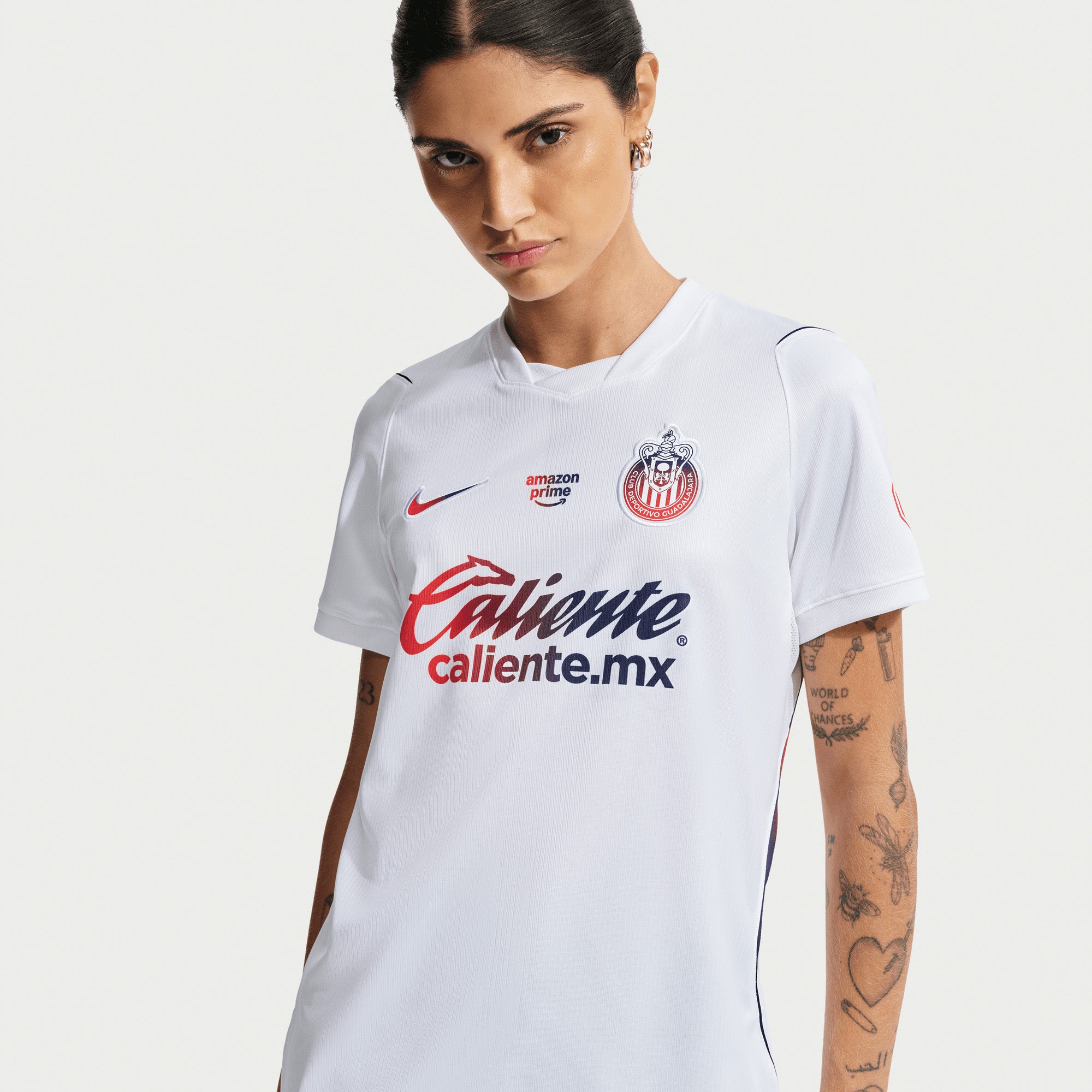 Nike Chivas 2026/27 Stadium Away Women's Dri-FIT Soccer Replica Jersey - White/Loyal Blue/Speed Red