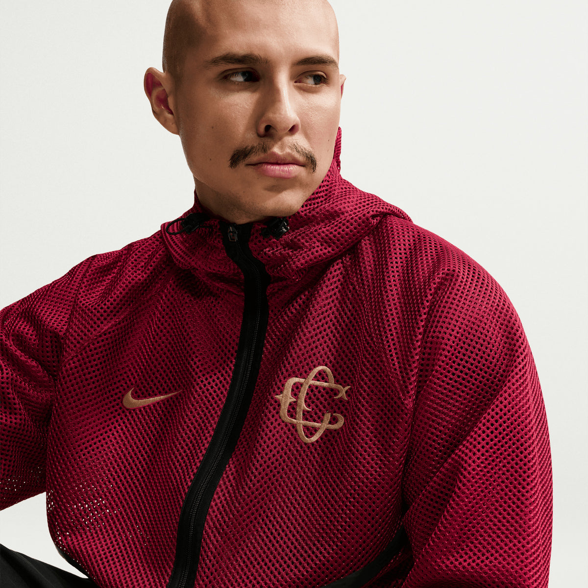 Nike Chivas Third Men's Soccer Anthem Jacket - Team Red/Black/Truly Gold