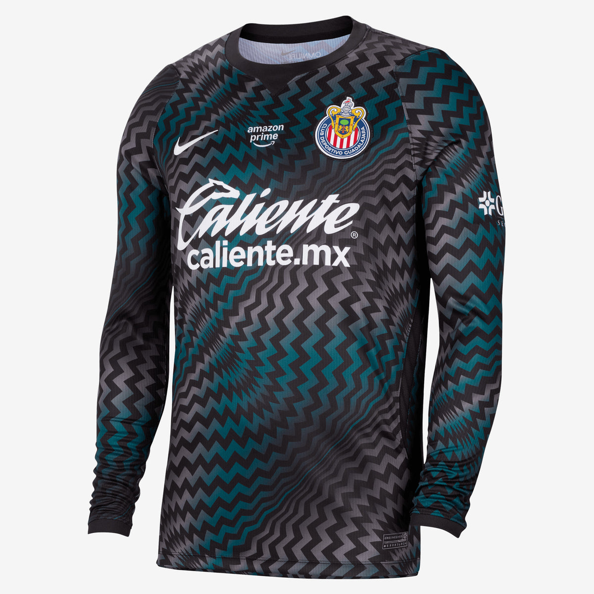 Nike Chivas 2026/27 Stadium Goalkeeper Men's Nike Dri-FIT Soccer Replica Jersey - Black/White