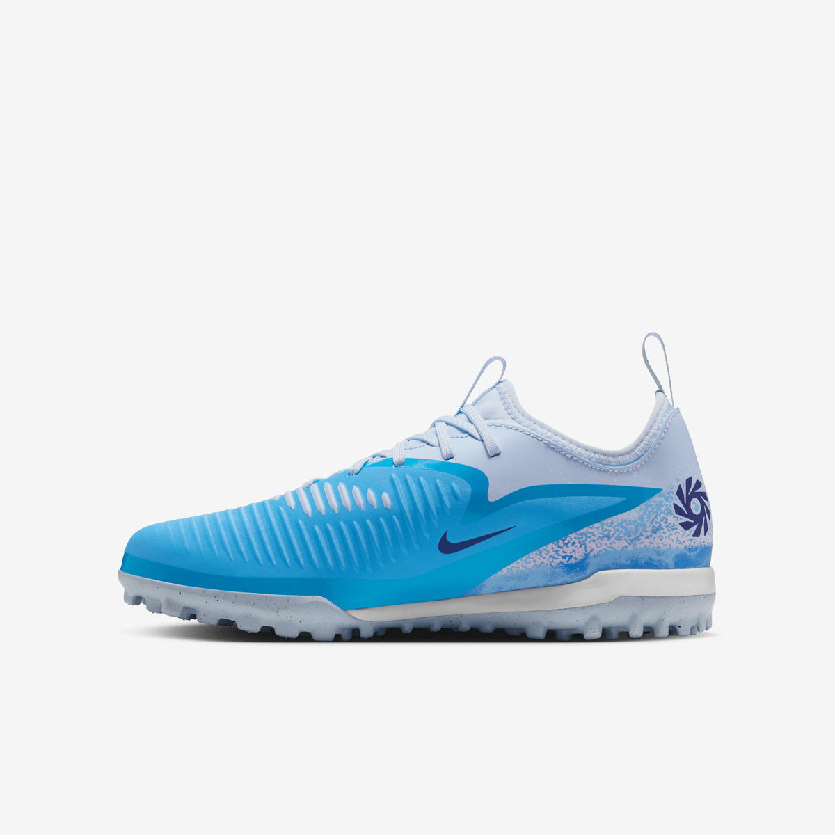 Nike Jr. Phantom 6 Low Academy Erling Haaland Big Kids' Turf Soccer Shoes - Baltic Blue/Blue Eclipse-Glacier Blue