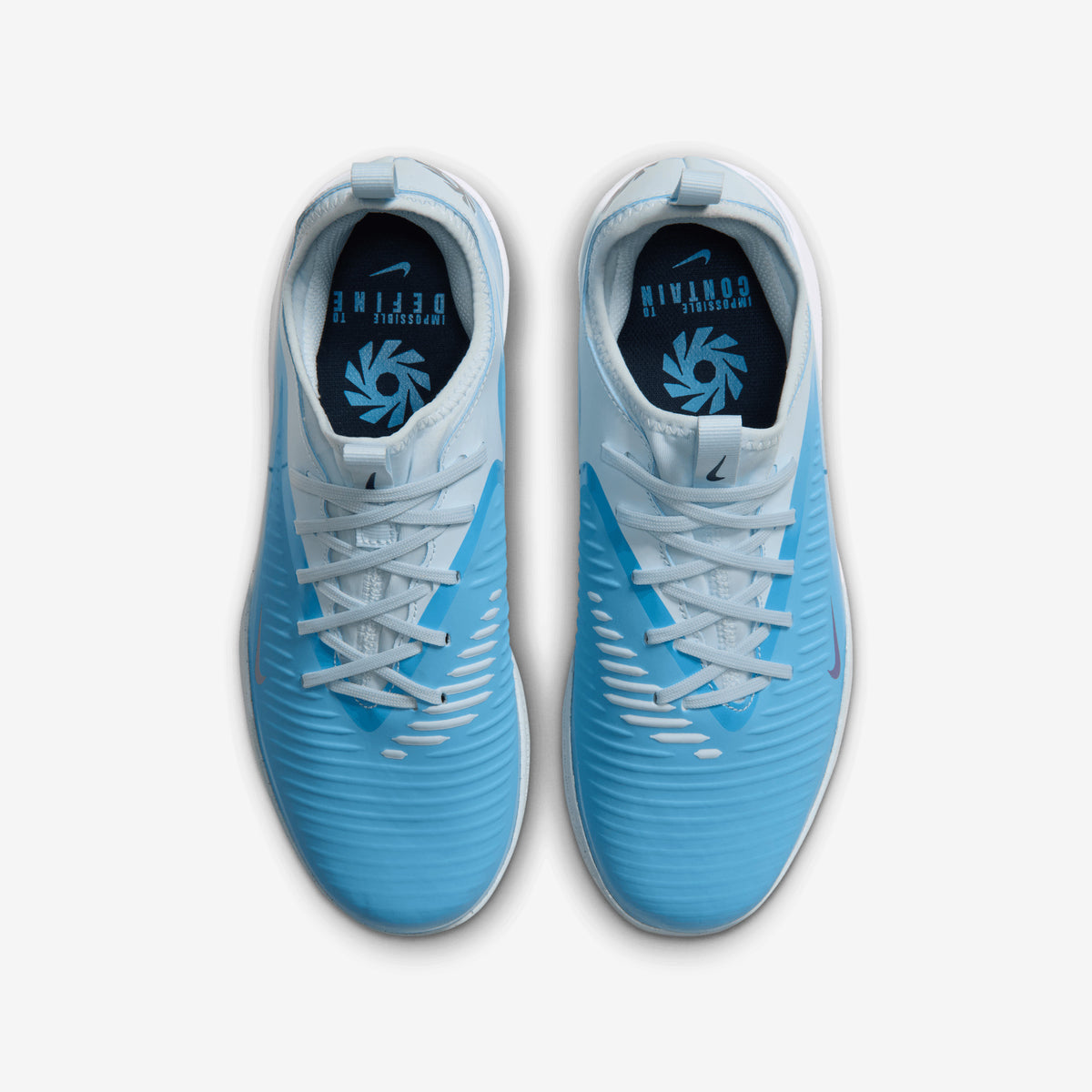 Nike Jr. Phantom 6 Low Academy Erling Haaland Big Kids' Indoor/Court Soccer Shoes - Baltic Blue/Blue Eclipse-Glacier Blue