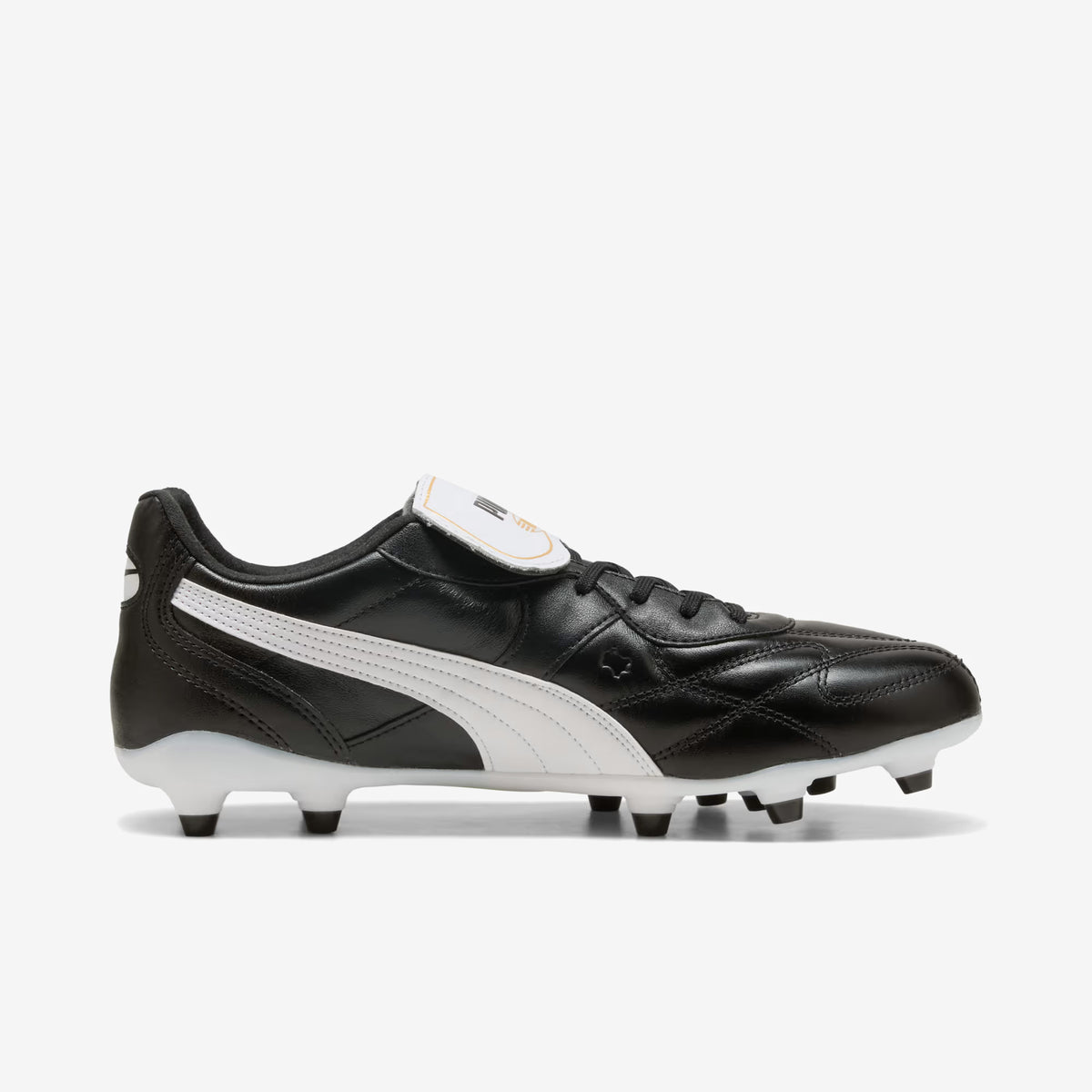 PUMA KING TOP Firm-Ground Low-Top Soccer Cleats - PUMA Black-PUMA White