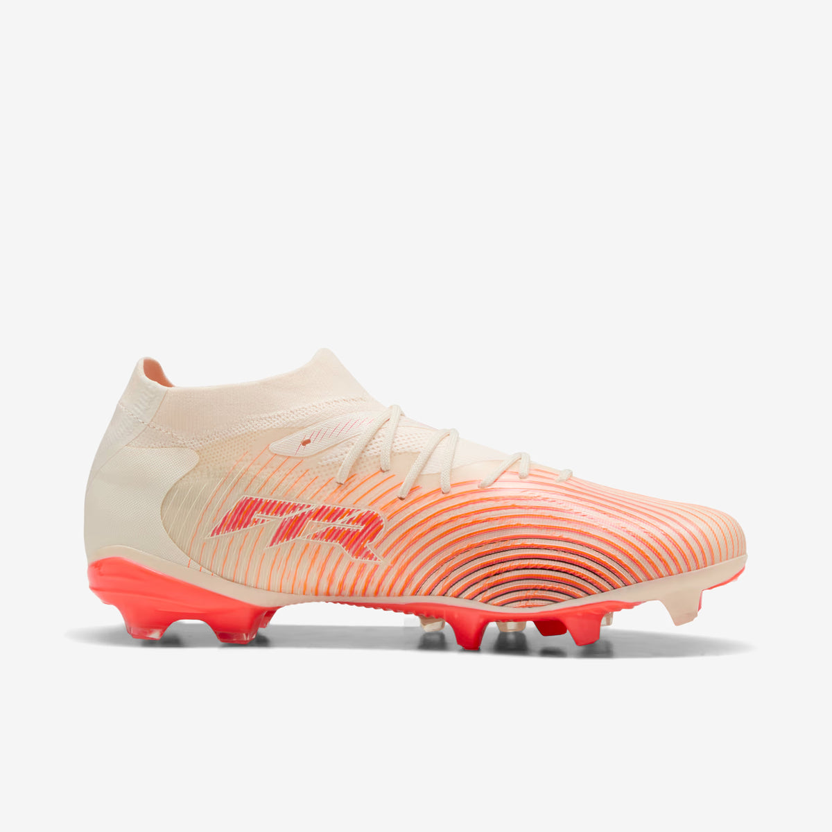 PUMA FUTURE 9 MATCH Firm/Artificial-Ground Low-Top Soccer Cleats - SUGARED ALMOND-PUMA WHITE-ULTRA RED-PUMA B