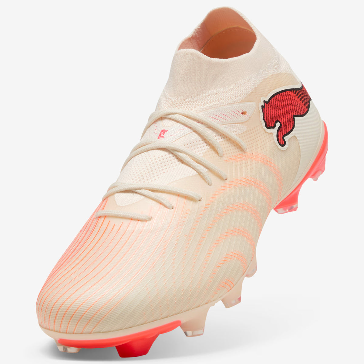 PUMA FUTURE 9 MATCH Firm/Artificial-Ground Low-Top Soccer Cleats - SUGARED ALMOND-PUMA WHITE-ULTRA RED-PUMA B