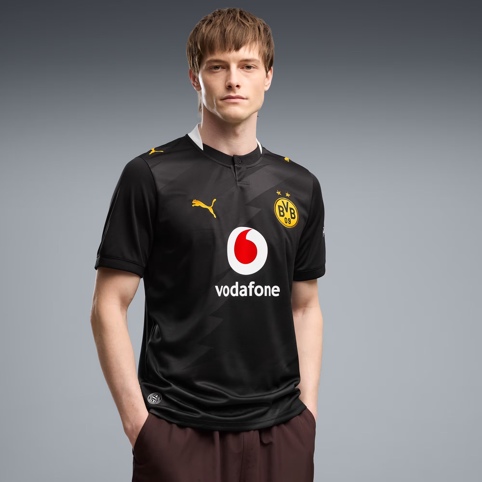 PUMA Borussia Dortmund (BVB) 2026/27 Stadium Away Men's Soccer Jersey - PUMA Black-Flat Dark Gray