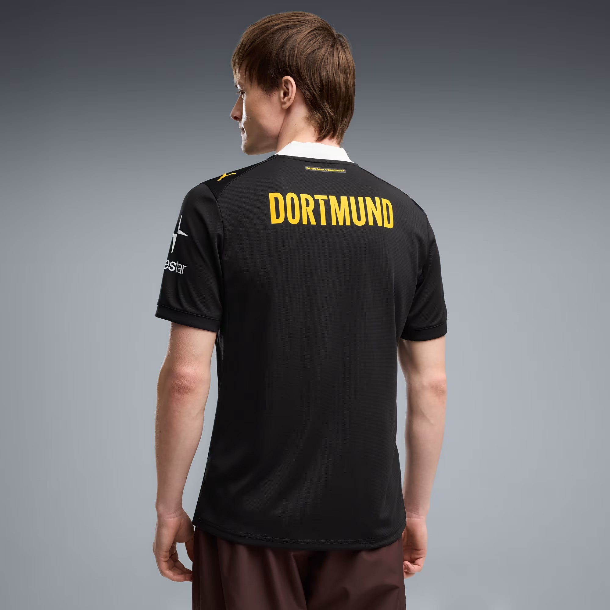 PUMA Borussia Dortmund (BVB) 2026/27 Stadium Away Men's Soccer Jersey - PUMA Black-Flat Dark Gray