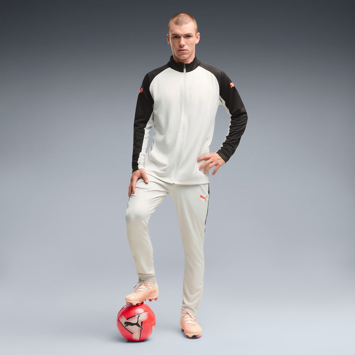 PUMA FUTURE 9 ULTIMATE Firm-Ground Low-Top Soccer Cleats - Sugared Almond-PUMA White-Ultra Red-PUMA Black