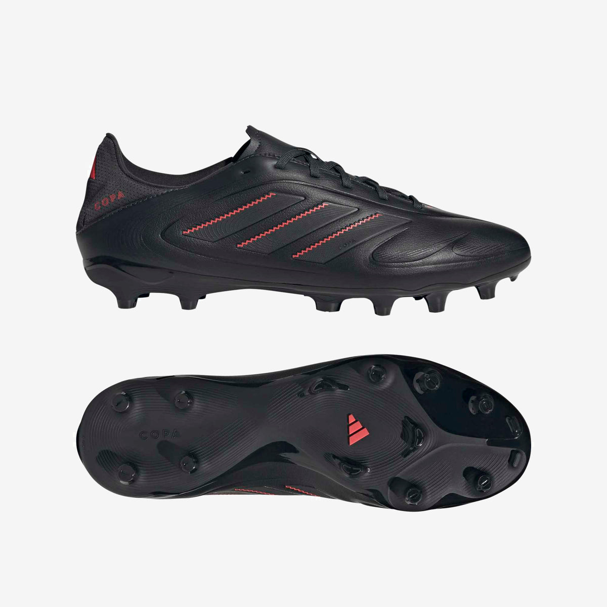 adidas Copa Pure 3 League Firm/Multi-Ground Low-Top Soccer Cleats - Core Black / Carbon / Lucid Red