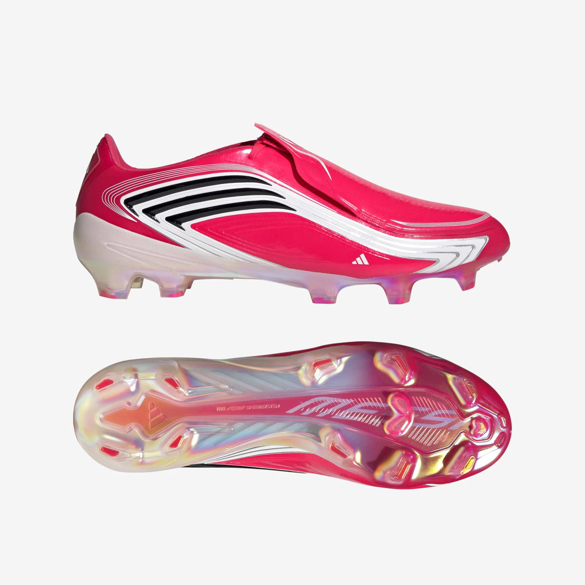 adidas F50 Messi Elite Firm-Ground Low-Top Soccer Cleats - Lucid Red / Core Black / Pure Ruby