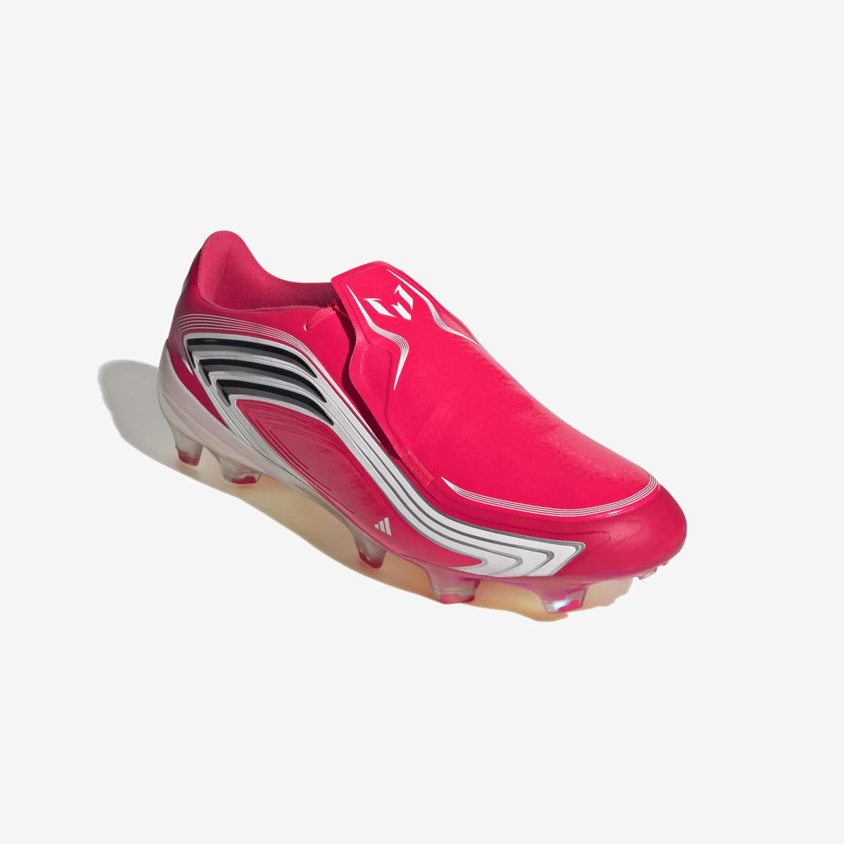 adidas F50 Messi Elite Firm-Ground Low-Top Soccer Cleats - Lucid Red / Core Black / Pure Ruby