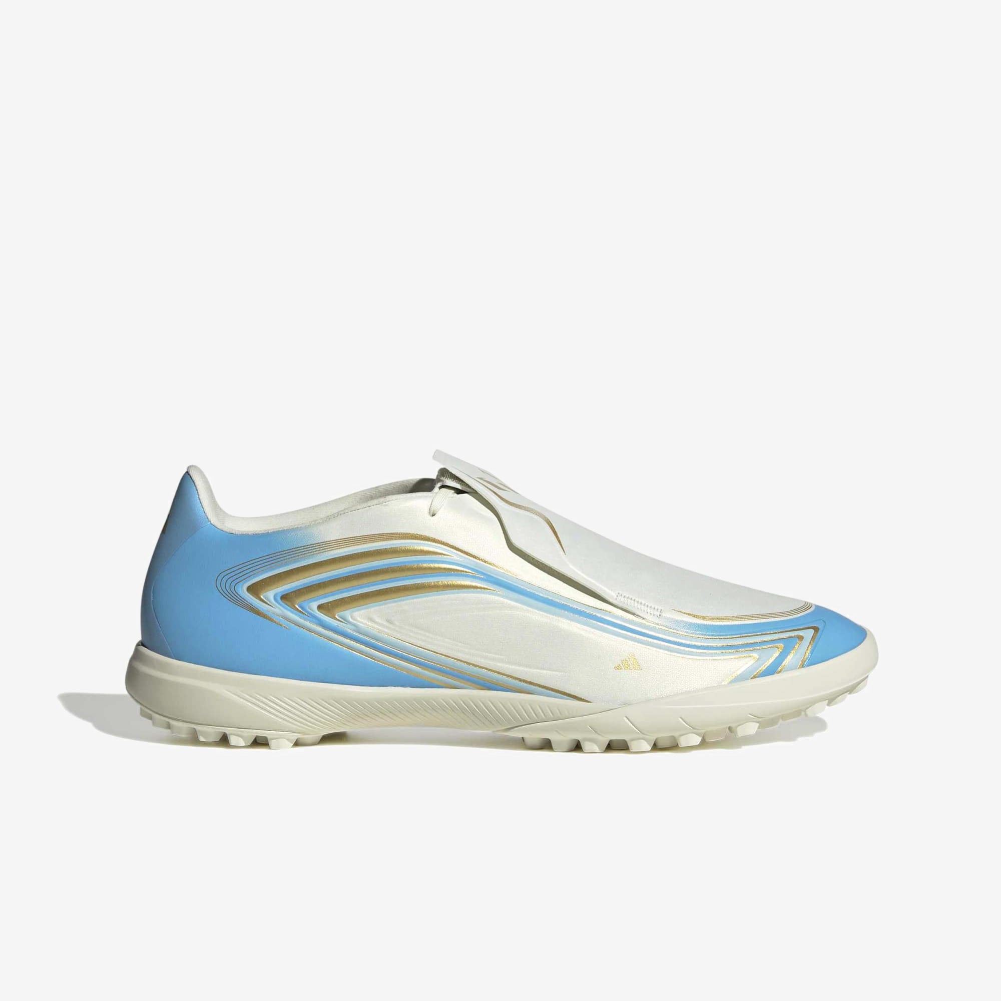 adidas F50 Messi League Turf Low-Top Soccer Shoes - Ivory / Semi Blue Burst / Icey Blue