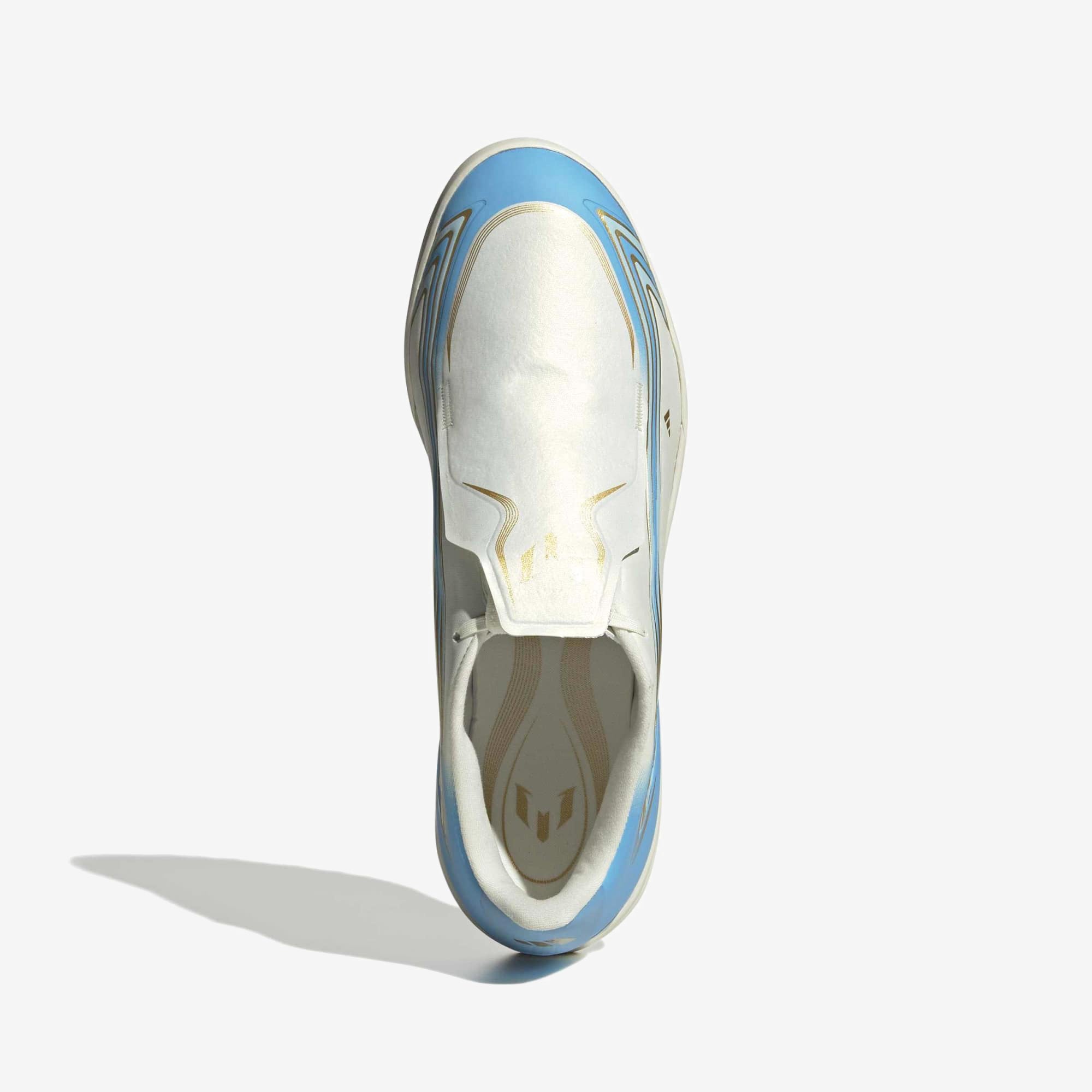 adidas F50 Messi League Turf Low-Top Soccer Shoes - Ivory / Semi Blue Burst / Icey Blue