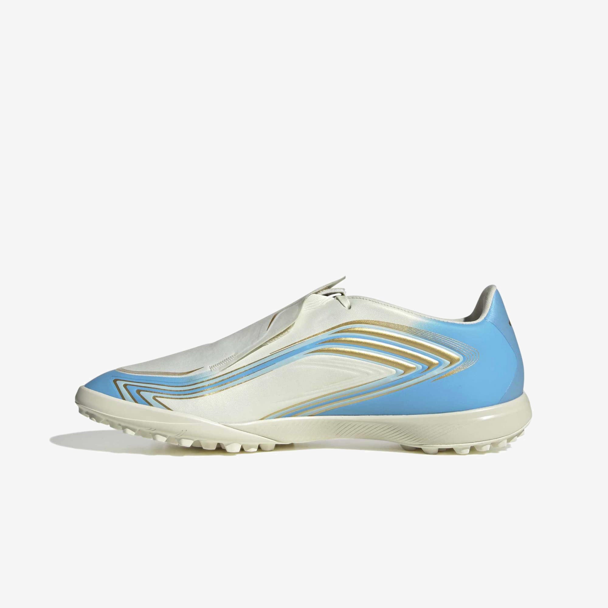 adidas F50 Messi League Turf Low-Top Soccer Shoes - Ivory / Semi Blue Burst / Icey Blue