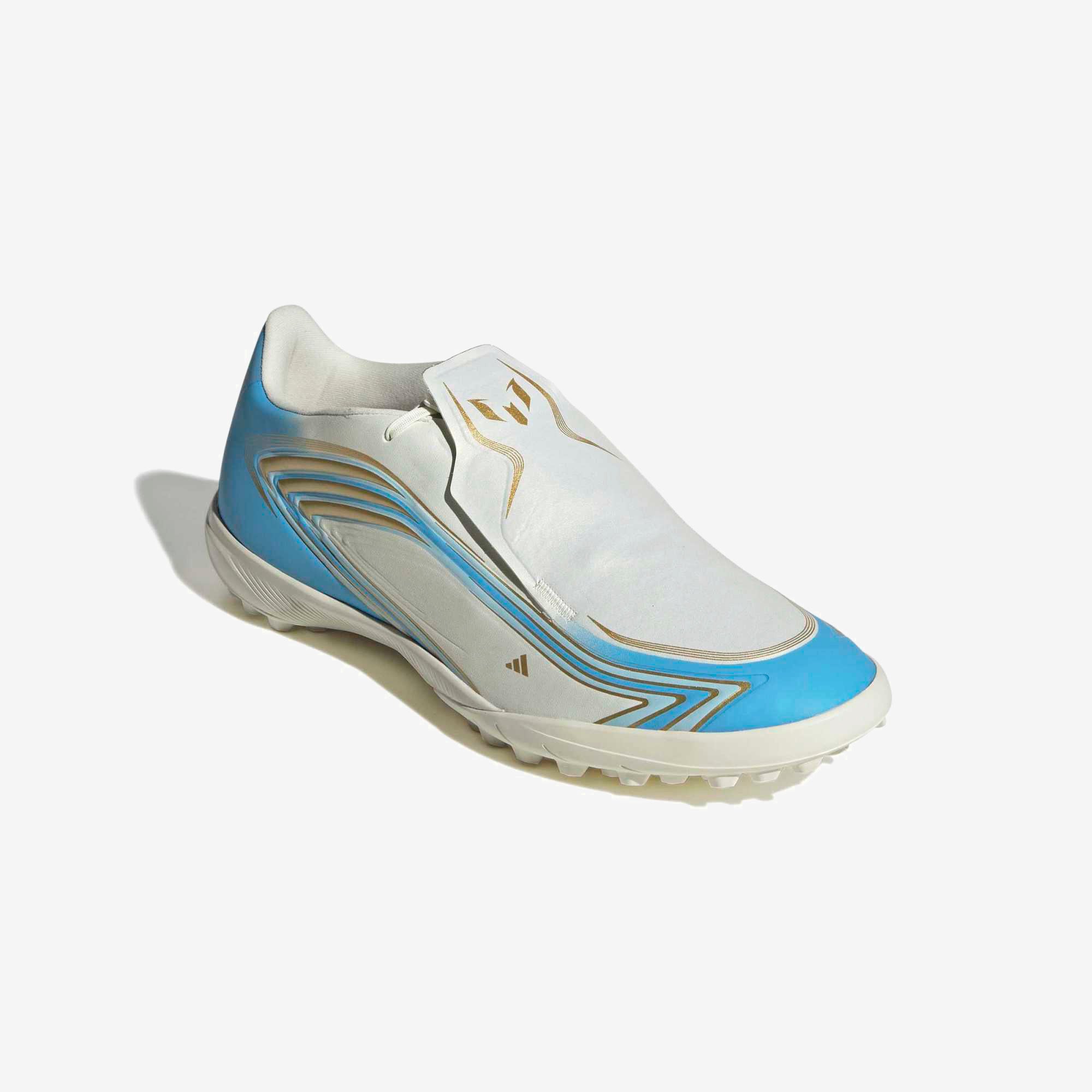 adidas F50 Messi League Turf Low-Top Soccer Shoes - Ivory / Semi Blue Burst / Icey Blue