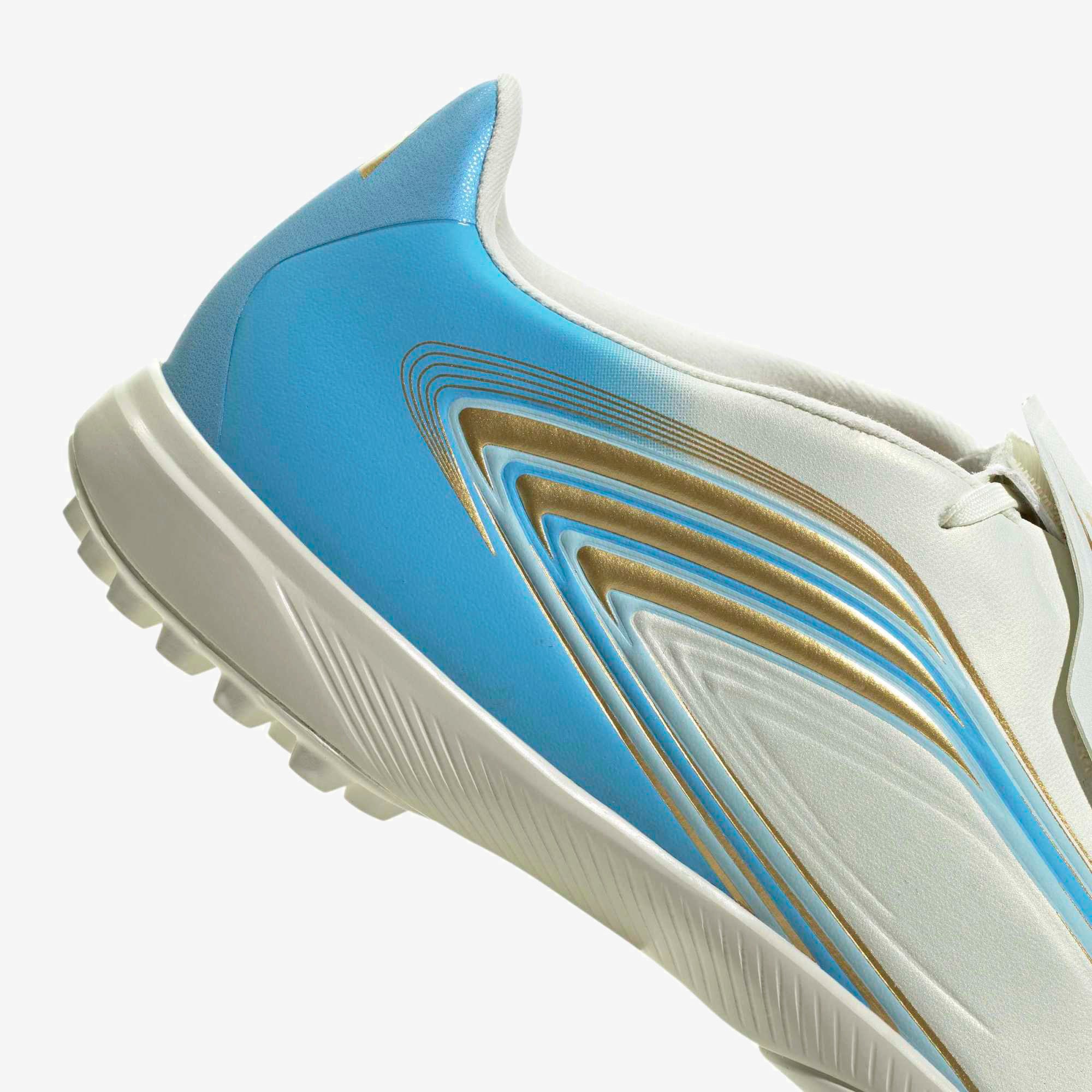 adidas F50 Messi League Turf Low-Top Soccer Shoes - Ivory / Semi Blue Burst / Icey Blue