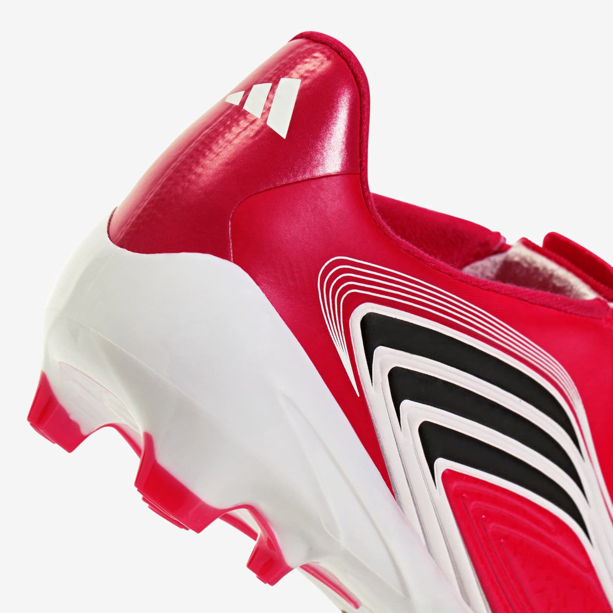 adidas Jr. F50 Messi League Laceless Big Kids' Firm-Ground Low-Top Soccer Cleats - Lucid Red / Core Black / Pure Ruby
