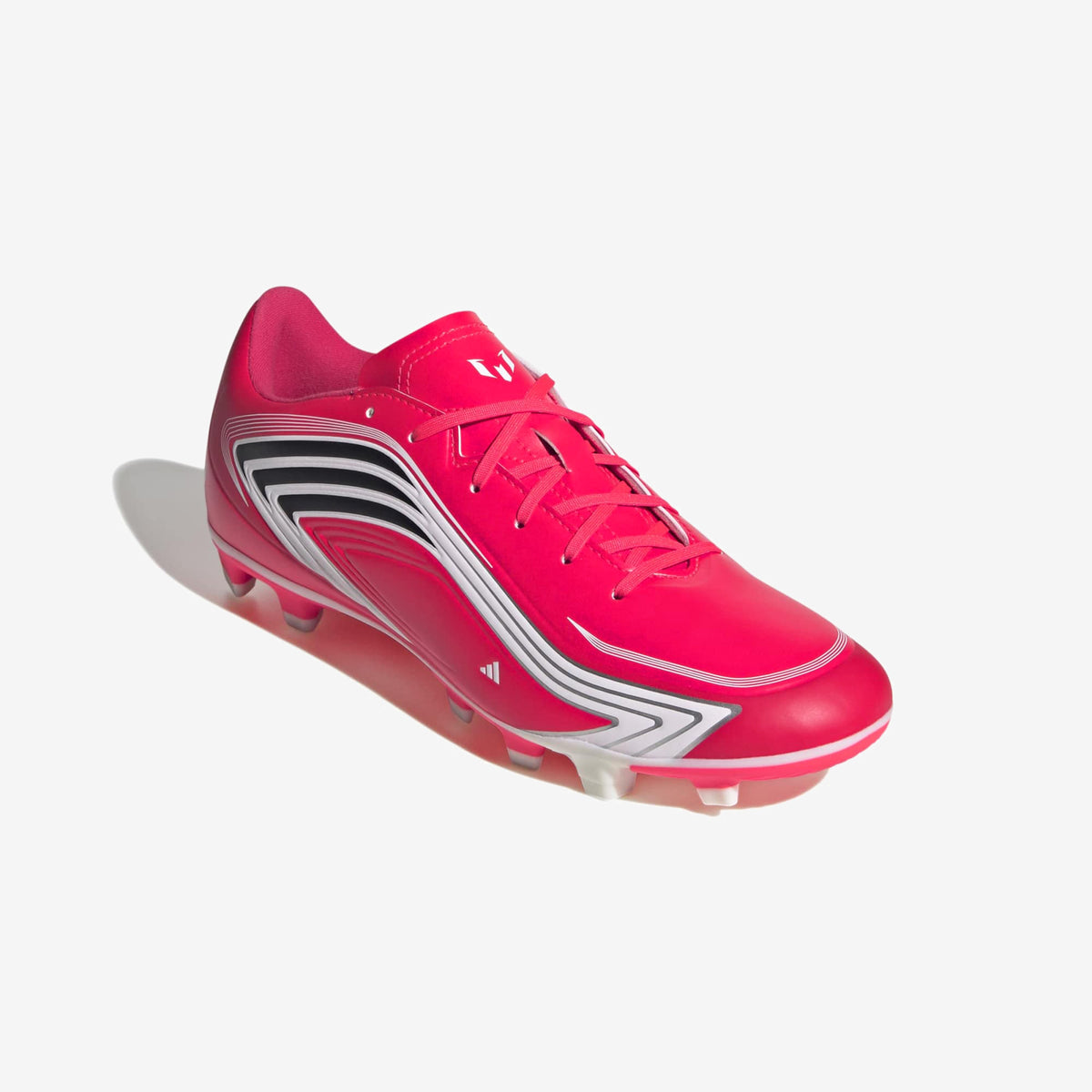 adidas F50 Messi Club Firm/Multi-Ground Low-Top Soccer Cleats - Lucid Red / Core Black / Pure Ruby