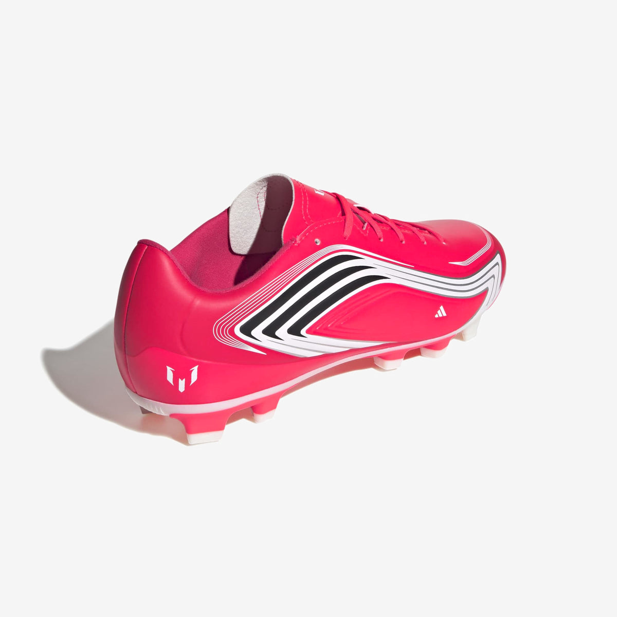 adidas F50 Messi Club Firm/Multi-Ground Low-Top Soccer Cleats - Lucid Red / Core Black / Pure Ruby