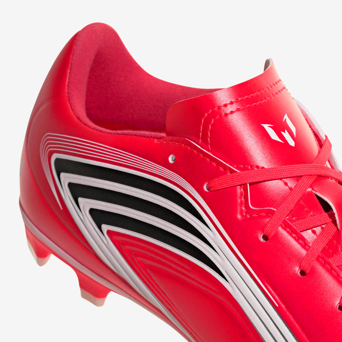 adidas F50 Messi Club Firm/Multi-Ground Low-Top Soccer Cleats - Lucid Red / Core Black / Pure Ruby