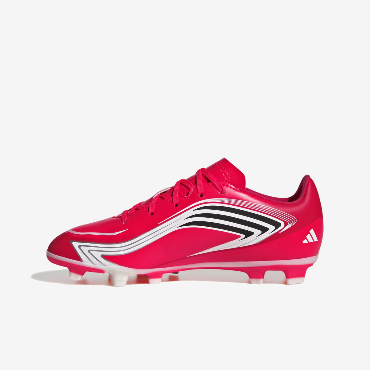 adidas Jr. F50 Messi Club Little/Big Kids' Firm/Multi-Ground Low-Top Soccer Cleats - Lucid Red / Core Black / Pure Ruby