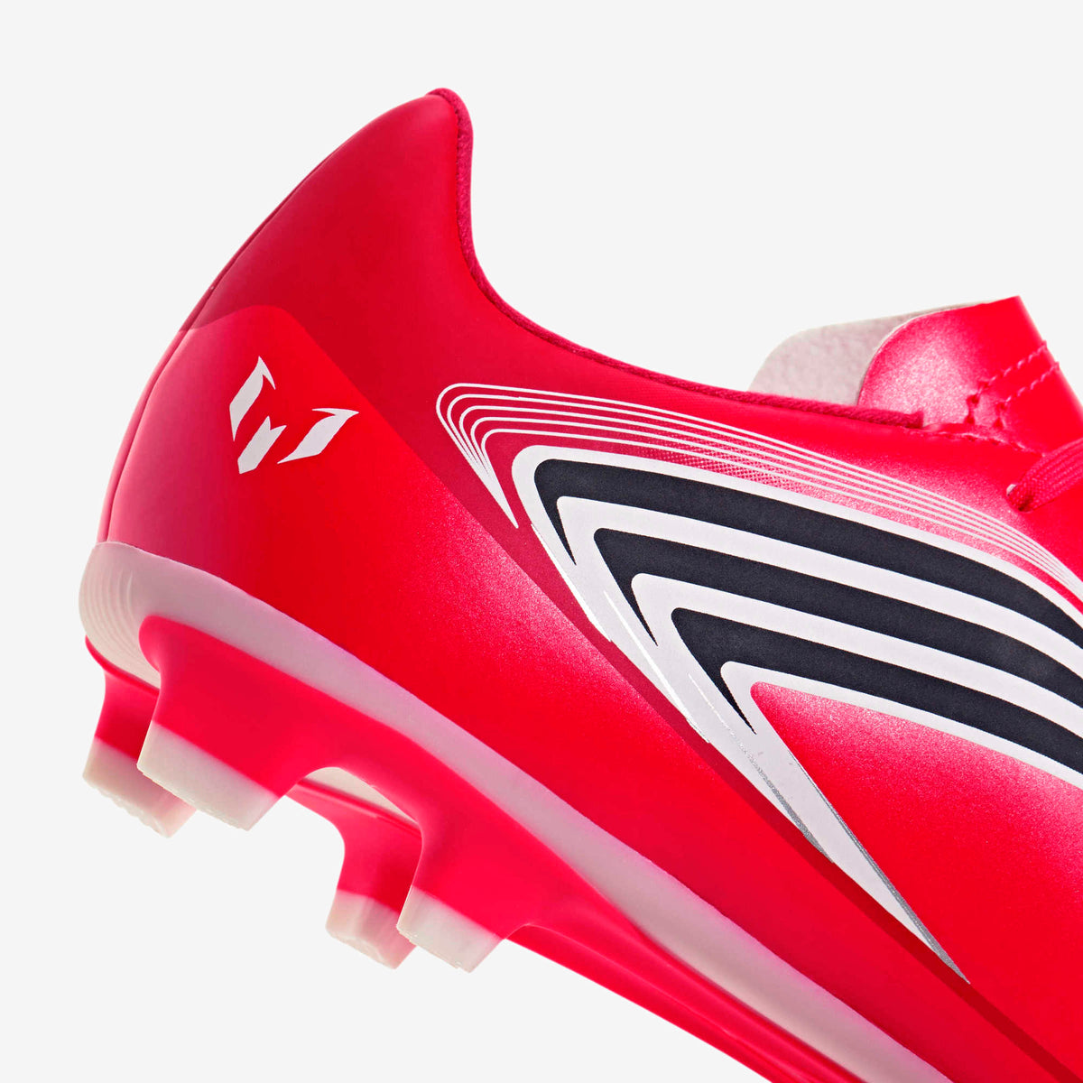adidas Jr. F50 Messi Club Little/Big Kids' Firm/Multi-Ground Low-Top Soccer Cleats - Lucid Red / Core Black / Pure Ruby