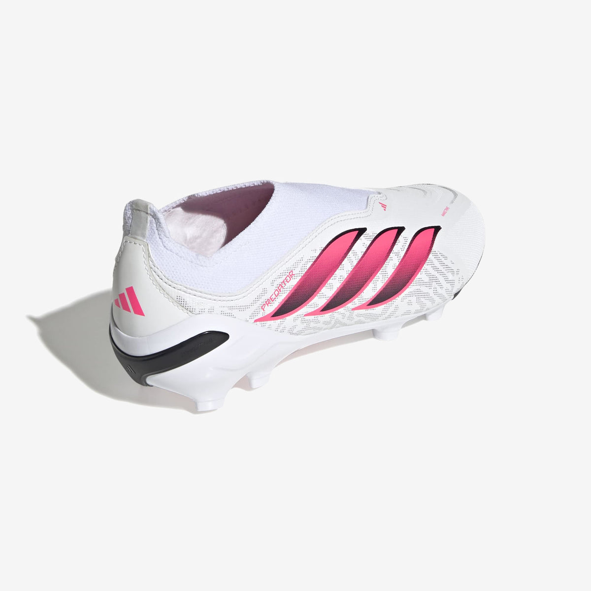 adidas Jr. Predator League Laceless Big Kids' Firm-Ground Low-Top Soccer Cleats - Cloud White / Solar Turbo / Core Black