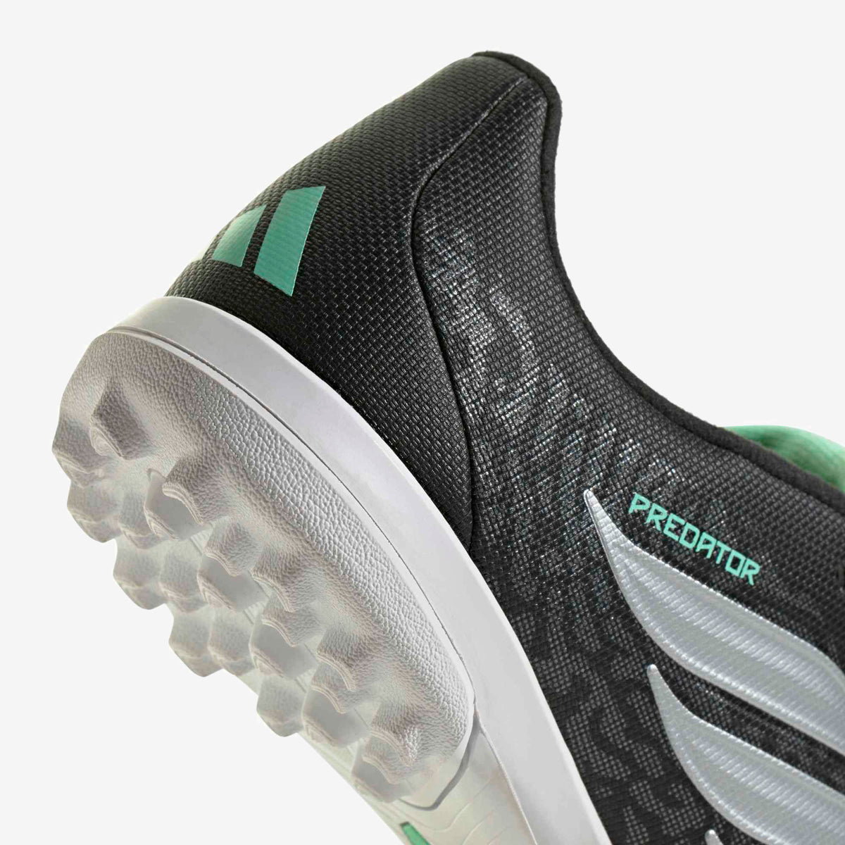 adidas Predator Club Fold-Over Tongue Firm-Ground Low-Top Soccer Cleats - Core Black / Silver Met. / Pulse Mint