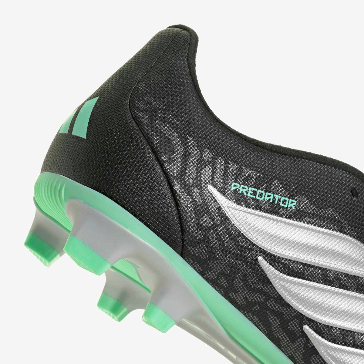 adidas Predator Club Fold-Over Tongue Firm/Multi-Ground Low-Top Soccer Cleats - Core Black / Silver Met. / Pulse Mint