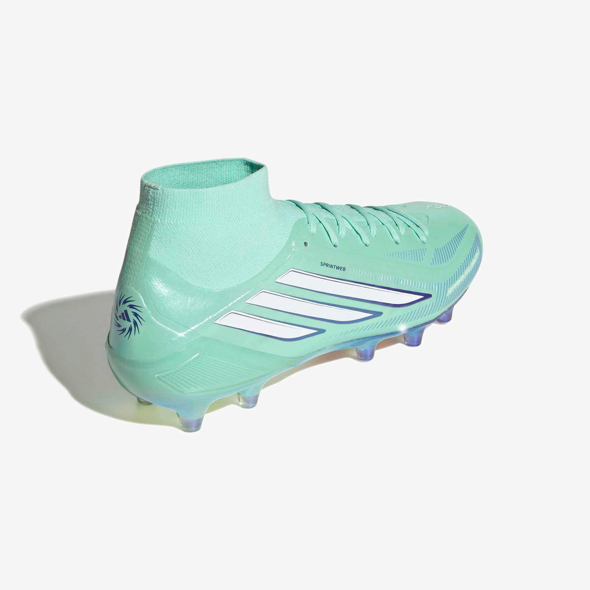adidas F50 Sparkfusion Elite Firm Ground/Artificial Grass High-Top Soccer Cleats - Clear Mint / Ftwr White / Solar Purple