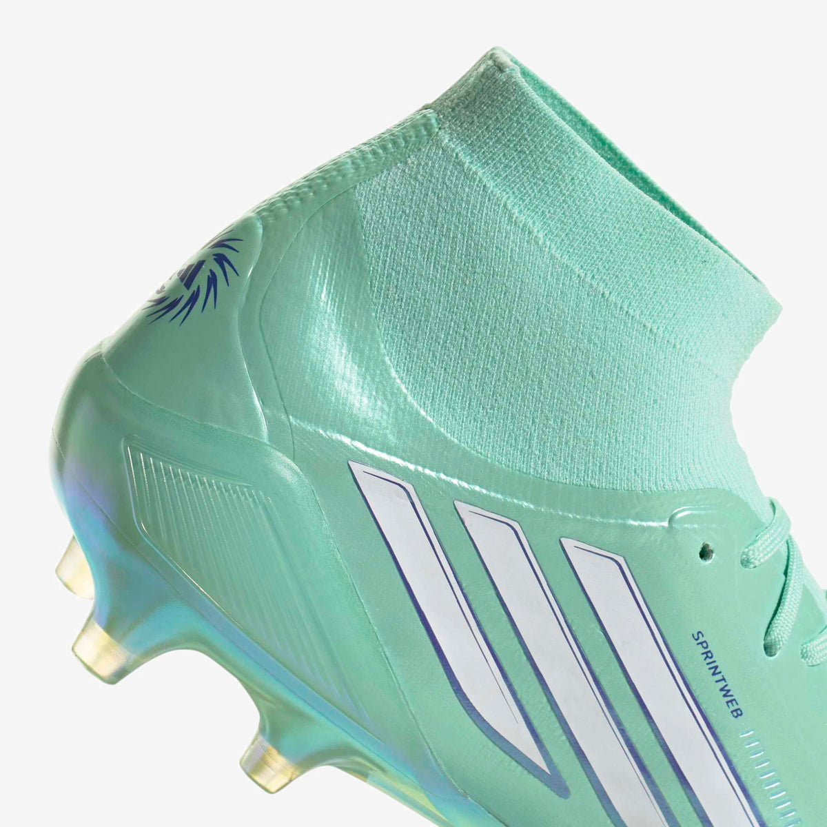 adidas F50 Sparkfusion Elite Firm Ground/Artificial Grass High-Top Soccer Cleats - Clear Mint / Ftwr White / Solar Purple