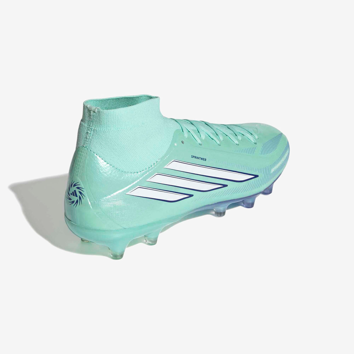 adidas F50 Sparkfusion Pro Firm Ground/Artificial Grass High-Top Soccer Cleats - Clear Mint / Ftwr White / Solar Purple