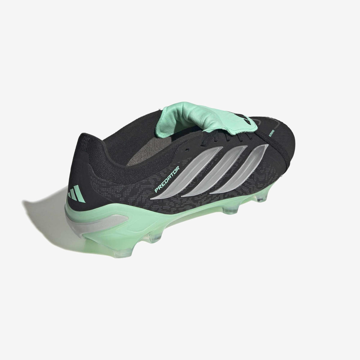 adidas Predator Pro Fold-Over Tongue Firm-Ground Low-Top Soccer Cleats - Core Black / Silver Met. / Pulse Mint