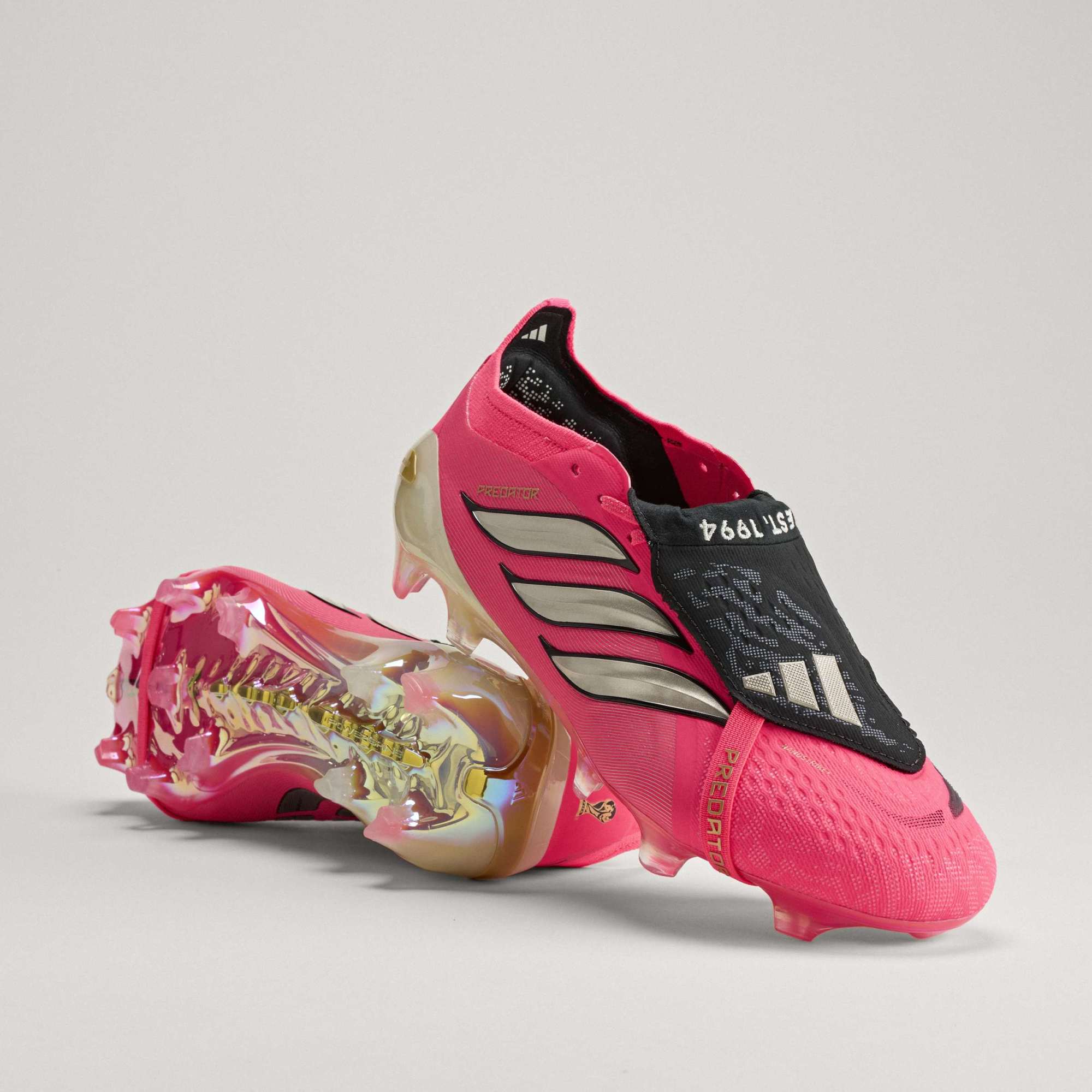 adidas Predator Elite Fold-Over Tongue Firm-Ground Low-Top Soccer Cleats - Solar Turbo / Thermal Chrome / Core Black