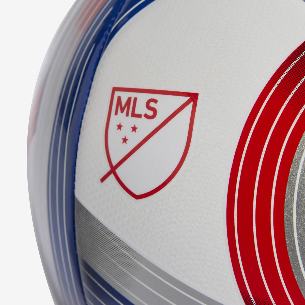 adidas Major League Soccer 26 Training Soccer Ball - White / Team Royal Blue / Red / Silver Met.