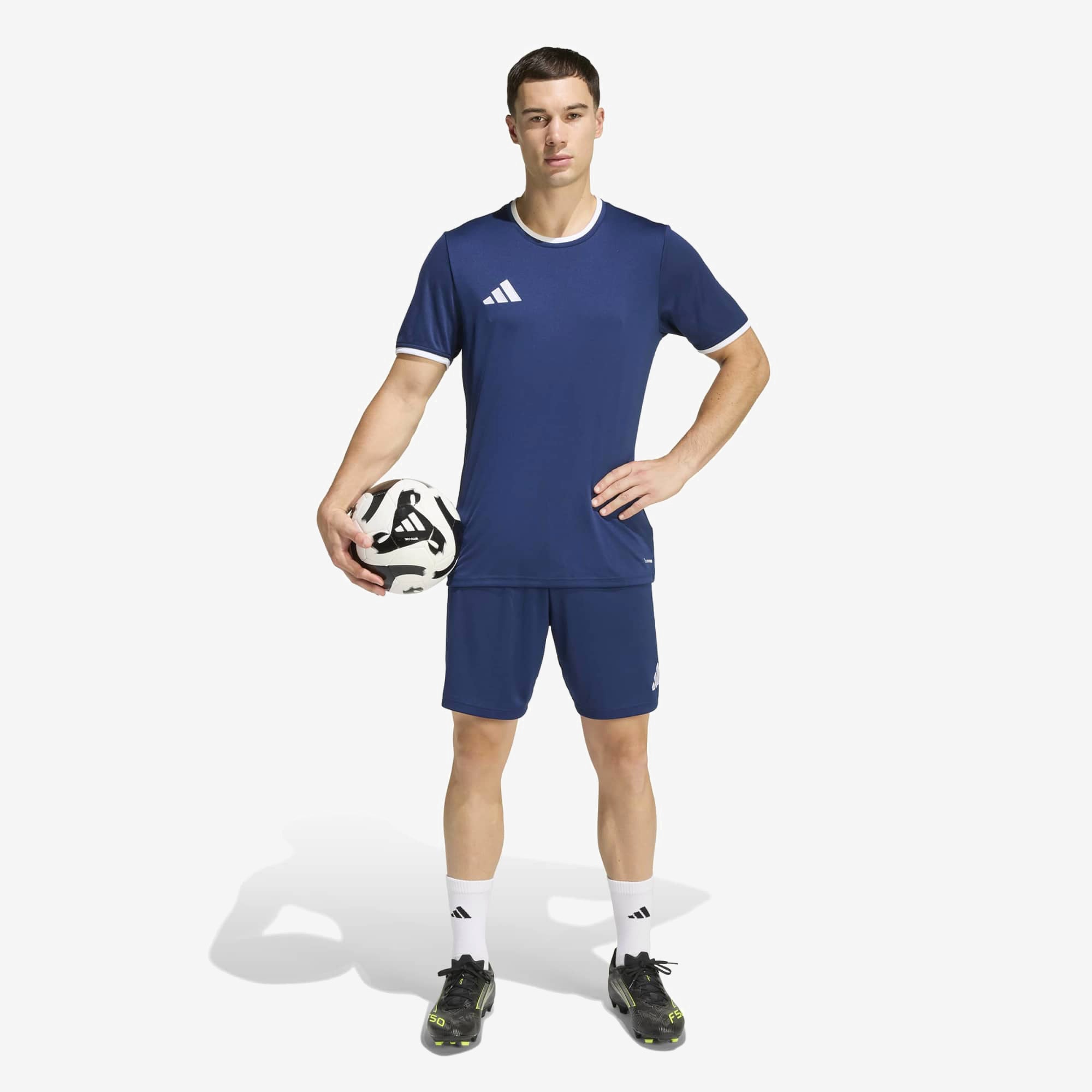 adidas Entrada 26 Men's Soccer Shorts - Team Navy Blue 2 / White