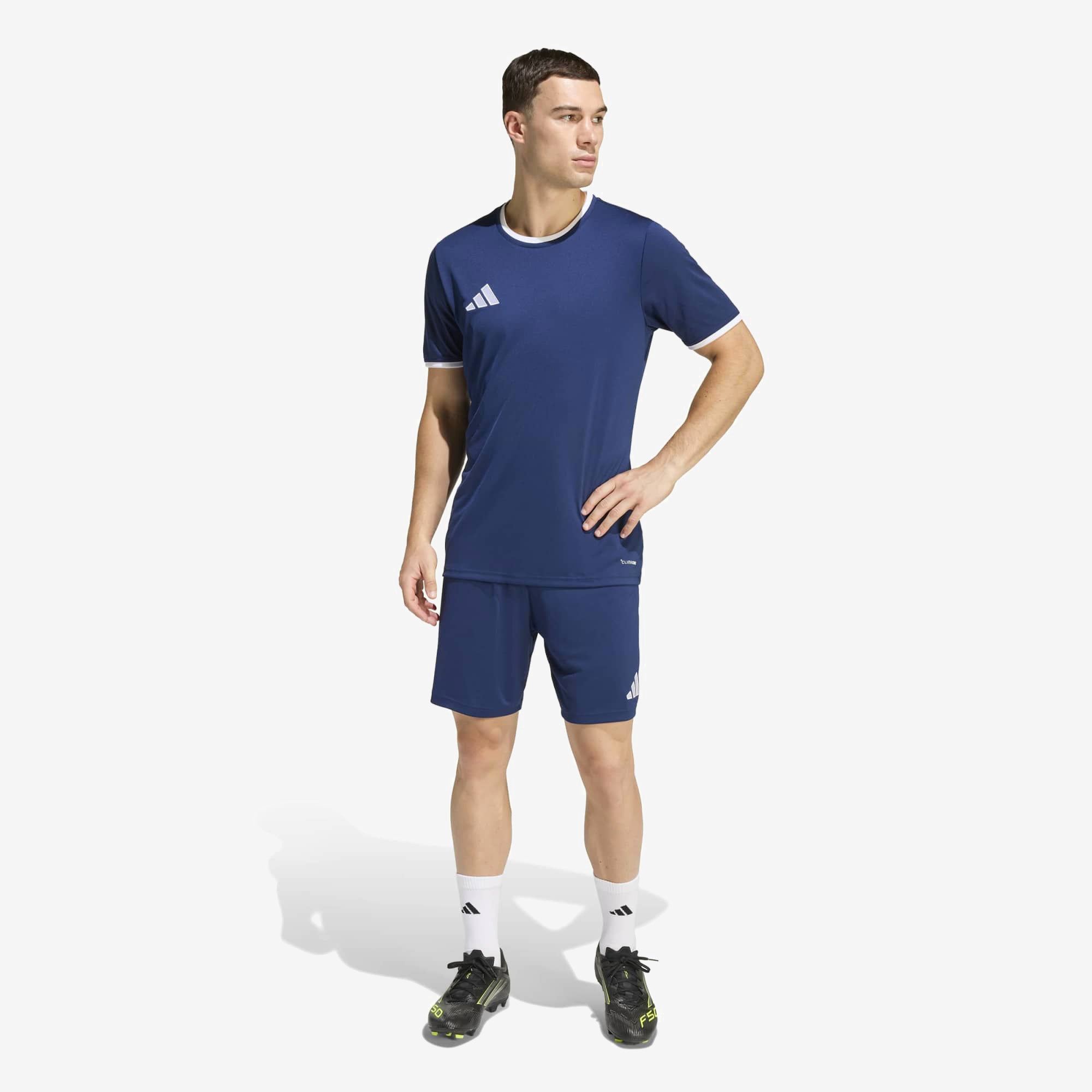 adidas Entrada 26 Men's Soccer Shorts - Team Navy Blue 2 / White