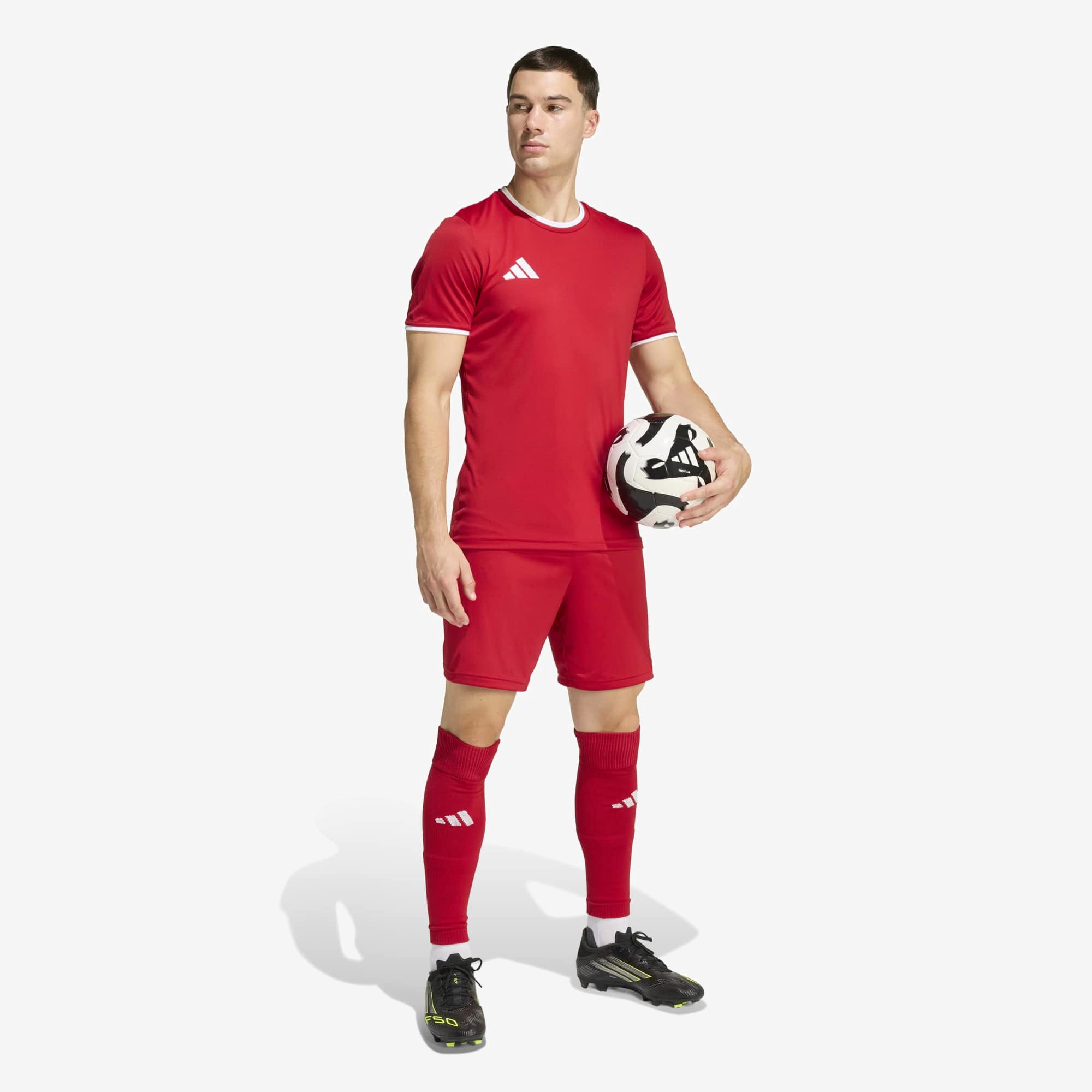 adidas Entrada 26 Men's Soccer Shorts - Team Power Red 2 / White