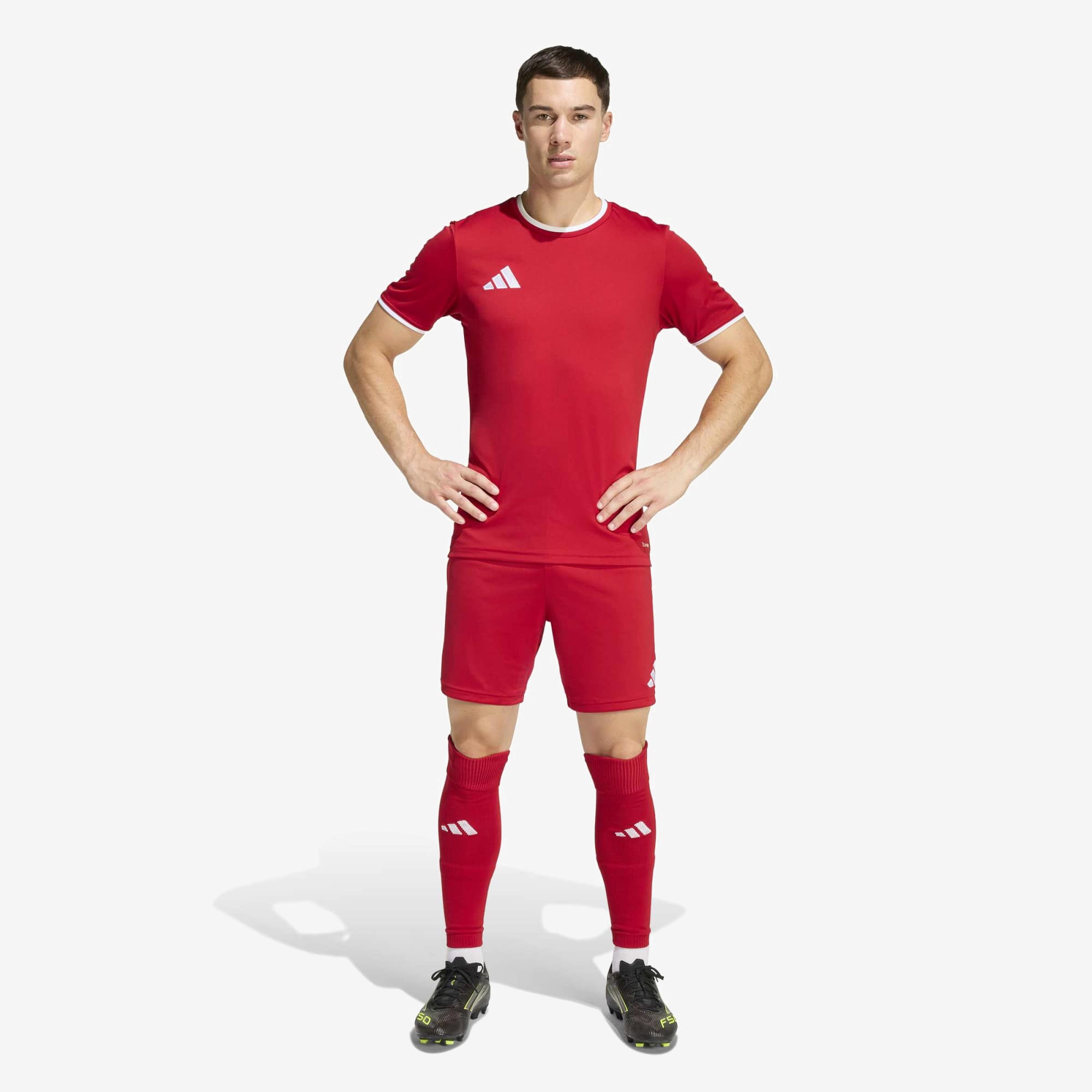 adidas Entrada 26 Men's Soccer Shorts - Team Power Red 2 / White