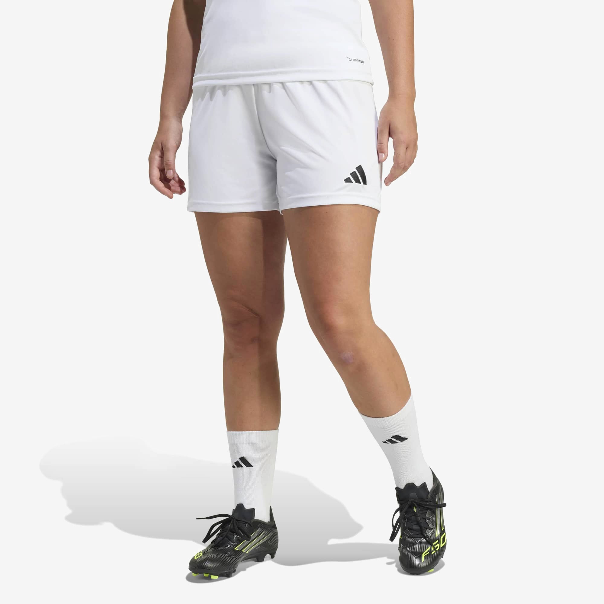 adidas Entrada 26 Short Length Women's Soccer Shorts - White / Black