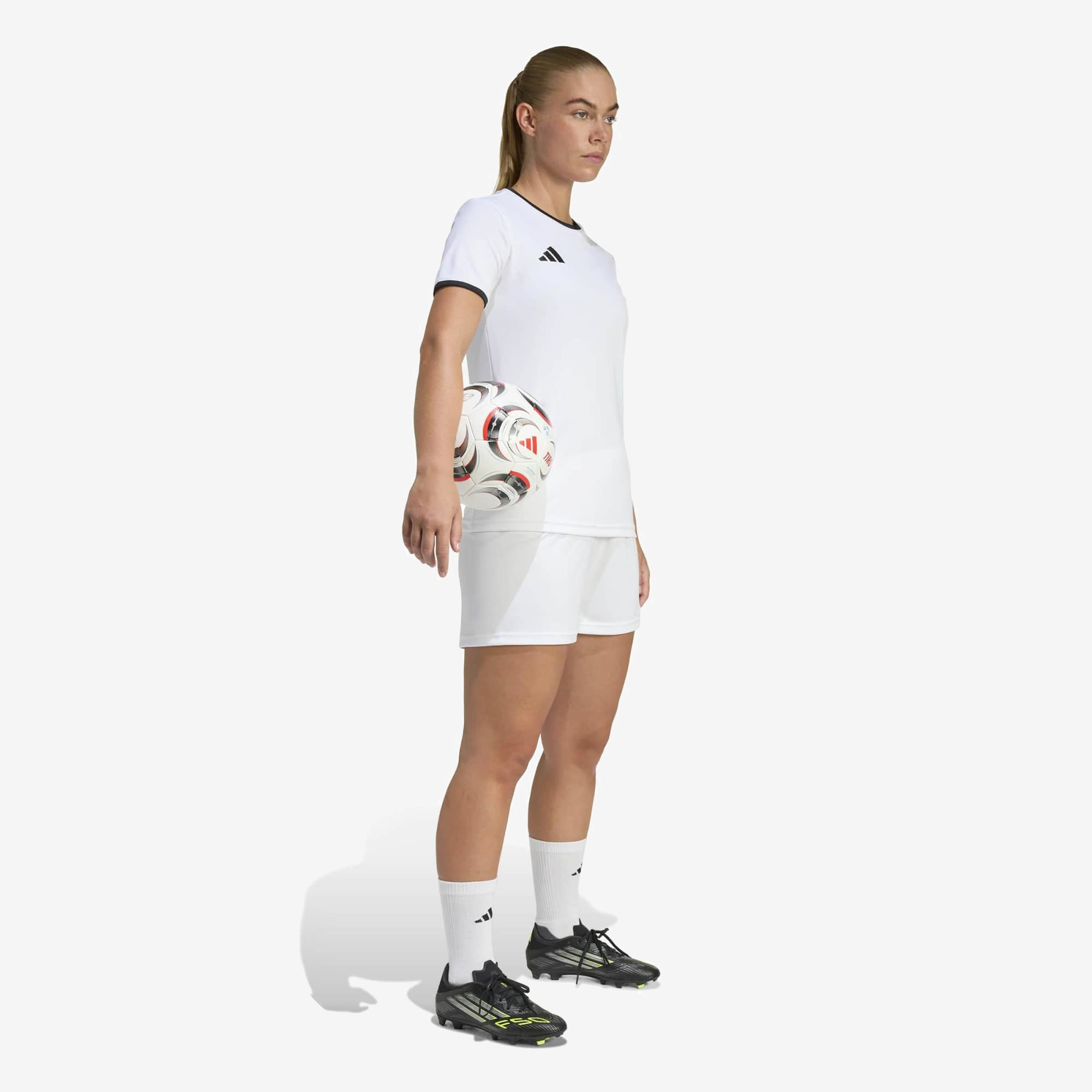 adidas Entrada 26 Short Length Women's Soccer Shorts - White / Black