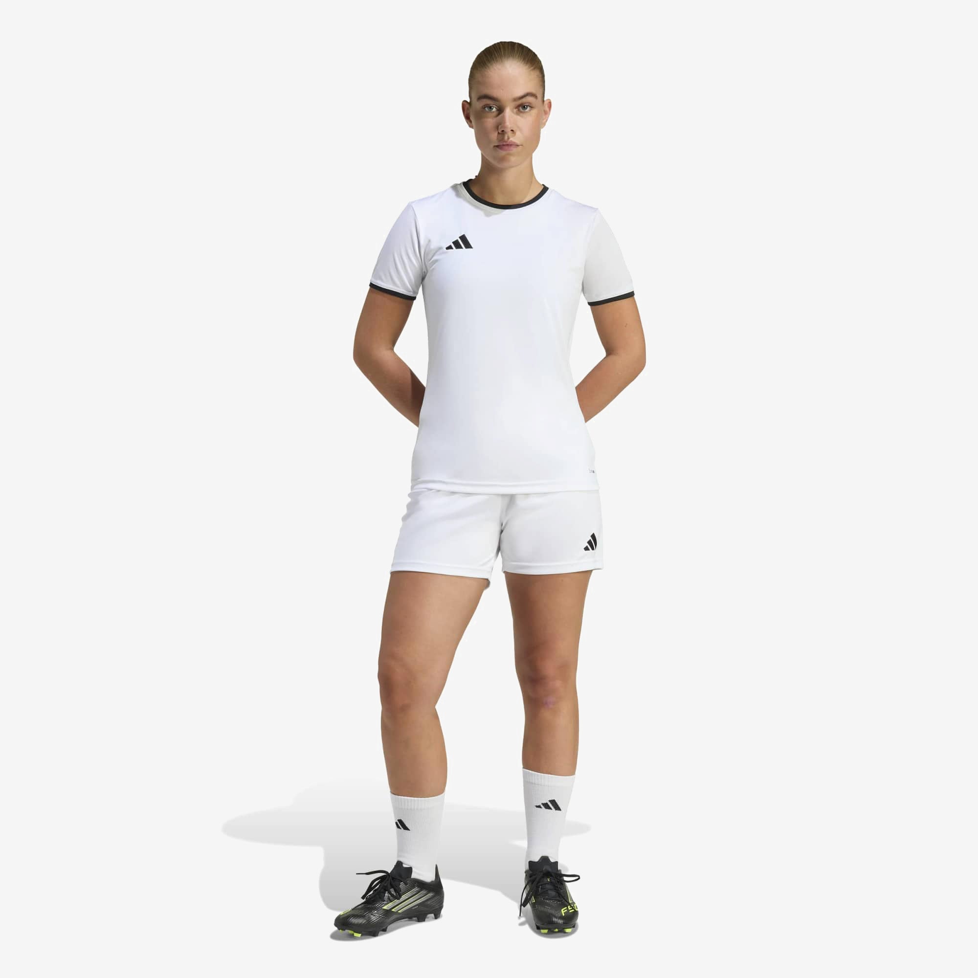 adidas Entrada 26 Short Length Women's Soccer Shorts - White / Black