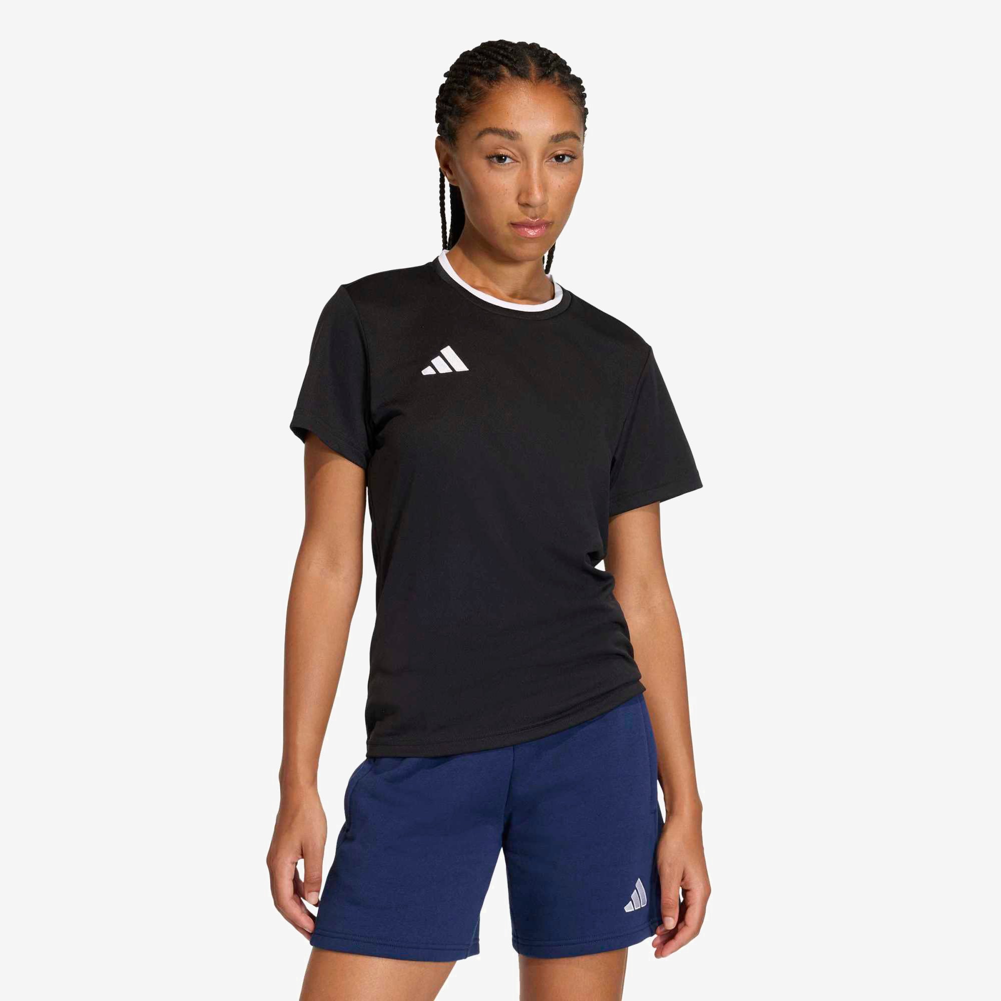 adidas Entrada 26 Polyester Women's T-Shirt - Black / White