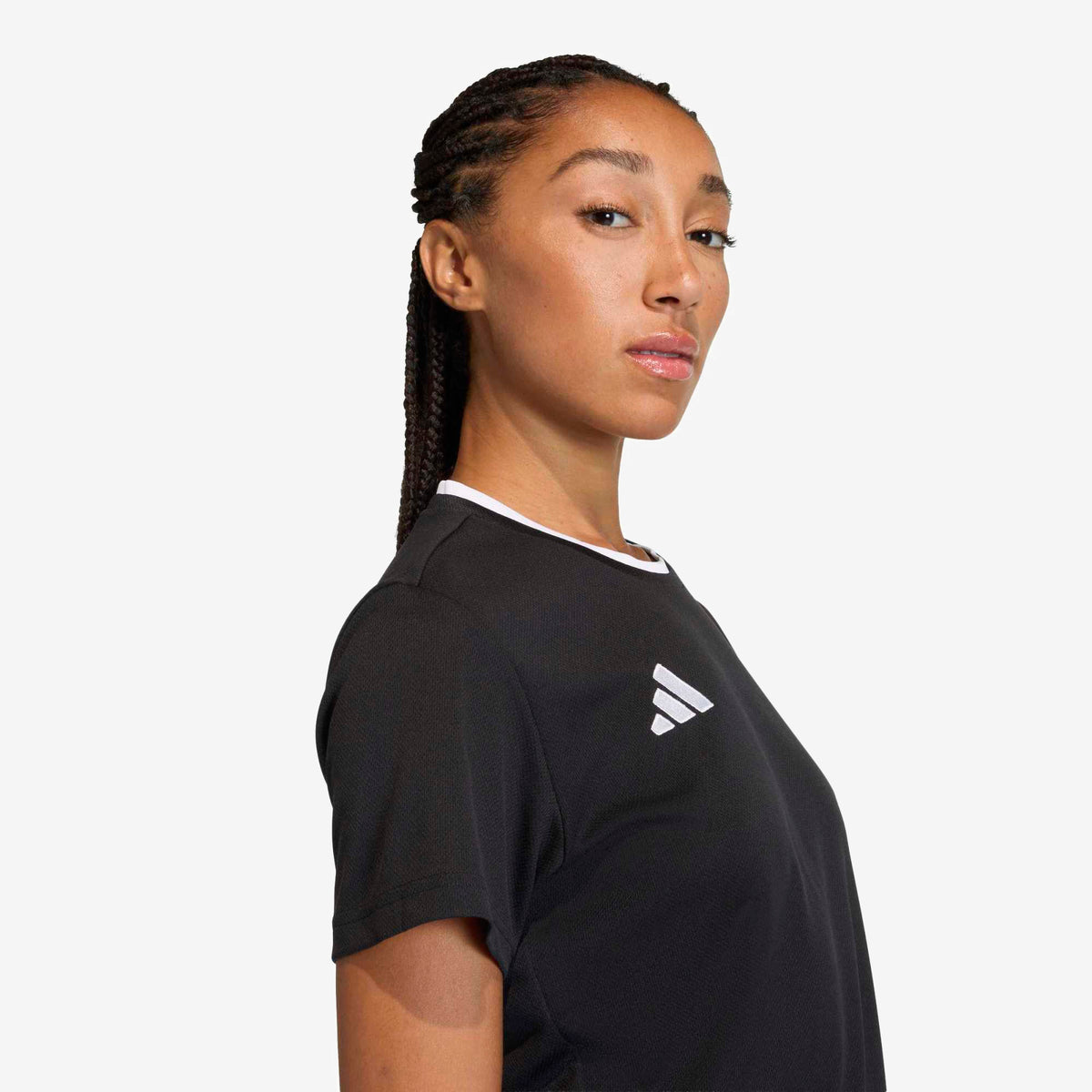 adidas Entrada 26 Polyester Women's T-Shirt - Black / White