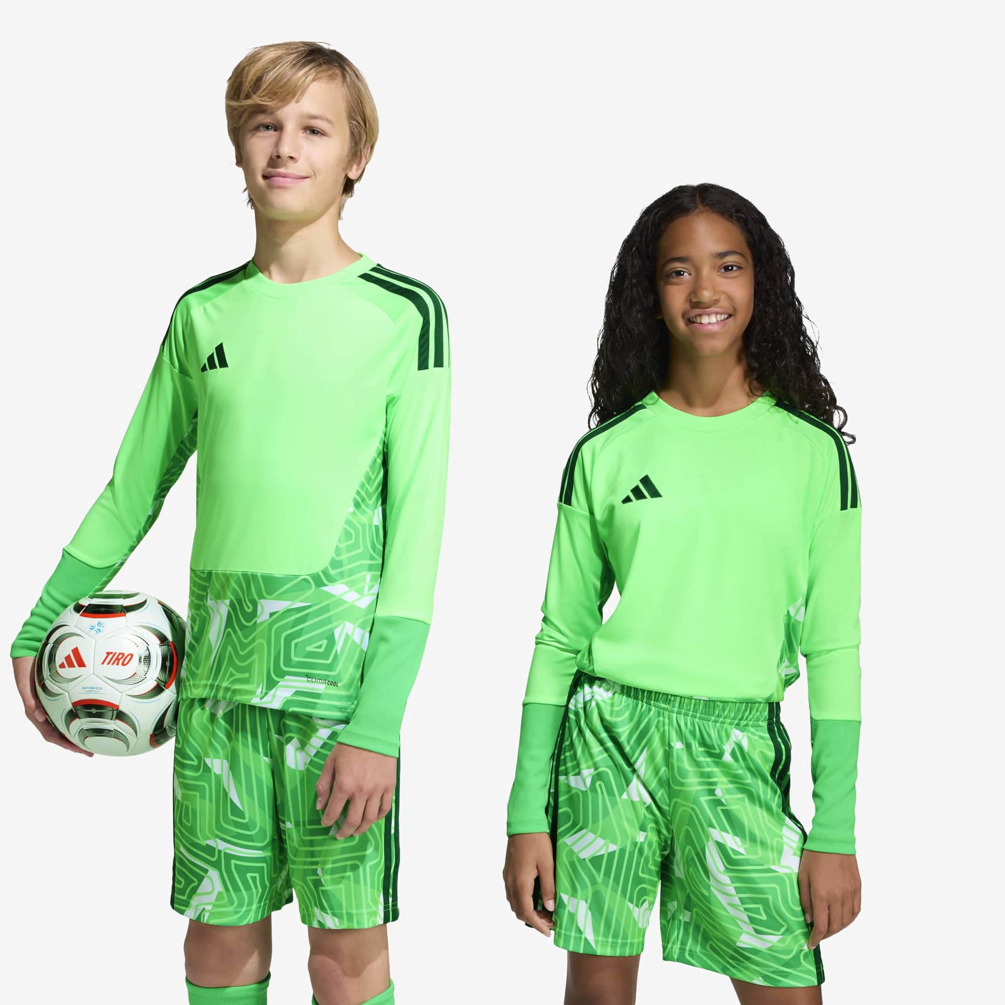 adidas Tiro26 Competition Big Kids' Long-Sleeve Soccer Goalkeeper Jersey - Lime Burst