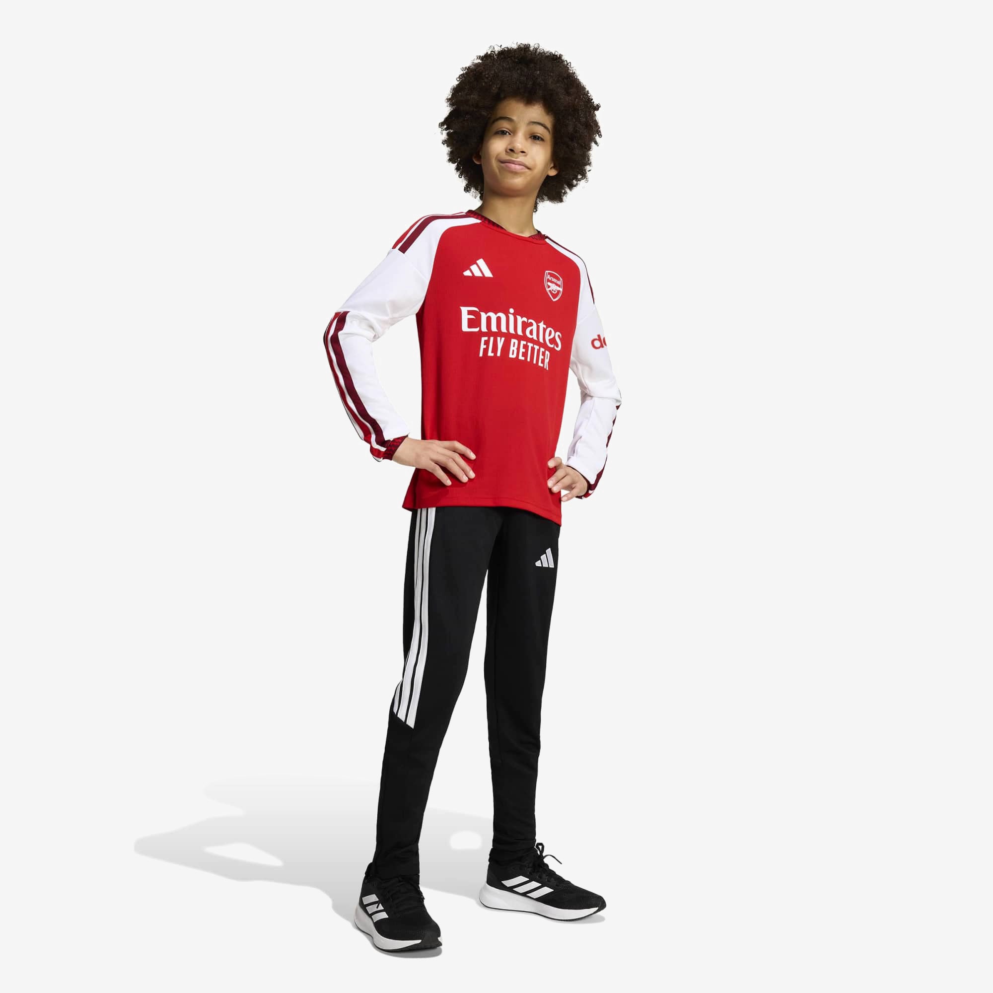 adidas Arsenal FC 2026/27 Stadium Home Big Kids' Soccer Long-Sleeve Jersey - Better Scarlet