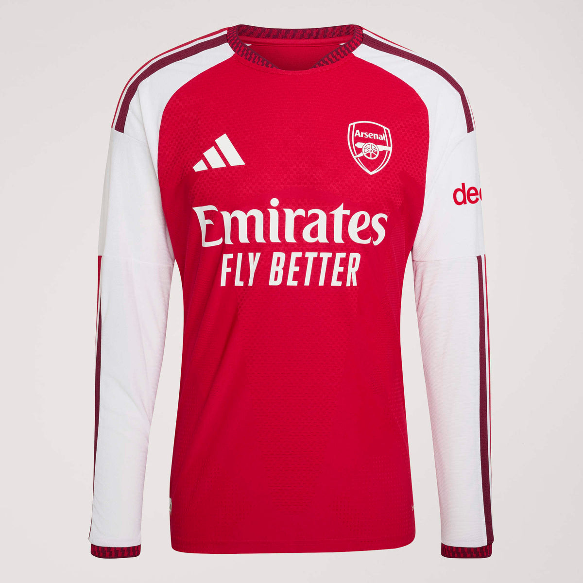 adidas Arsenal FC 2026/27 Match Home Men's Soccer Authentic Long-Sleeve Jersey - Better Scarlet