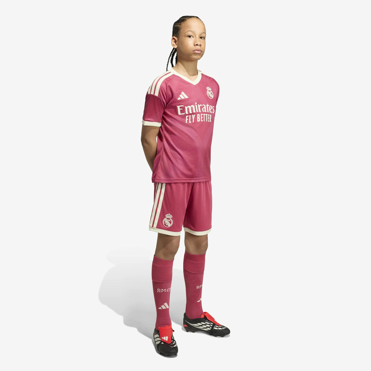 adidas Real Madrid 2026/27 Stadium Third Big Kids' Soccer Jersey - Wild Pink