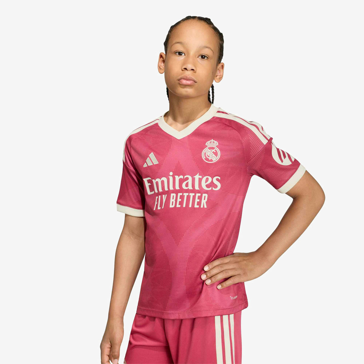 adidas Real Madrid 2026/27 Stadium Third Big Kids' Soccer Jersey - Wild Pink