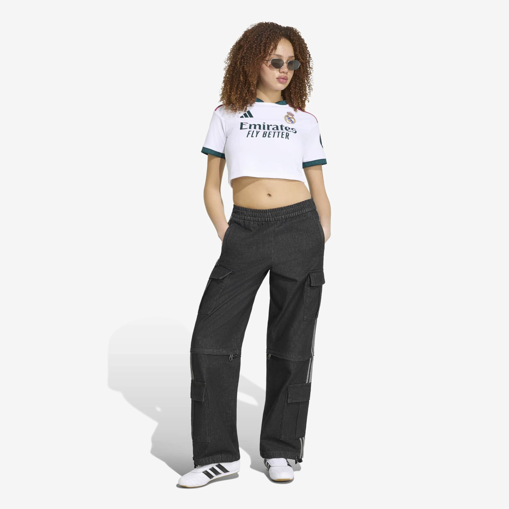 adidas Real Madrid 2026/27 Stadium Home Cropped Women's Soccer Jersey - White