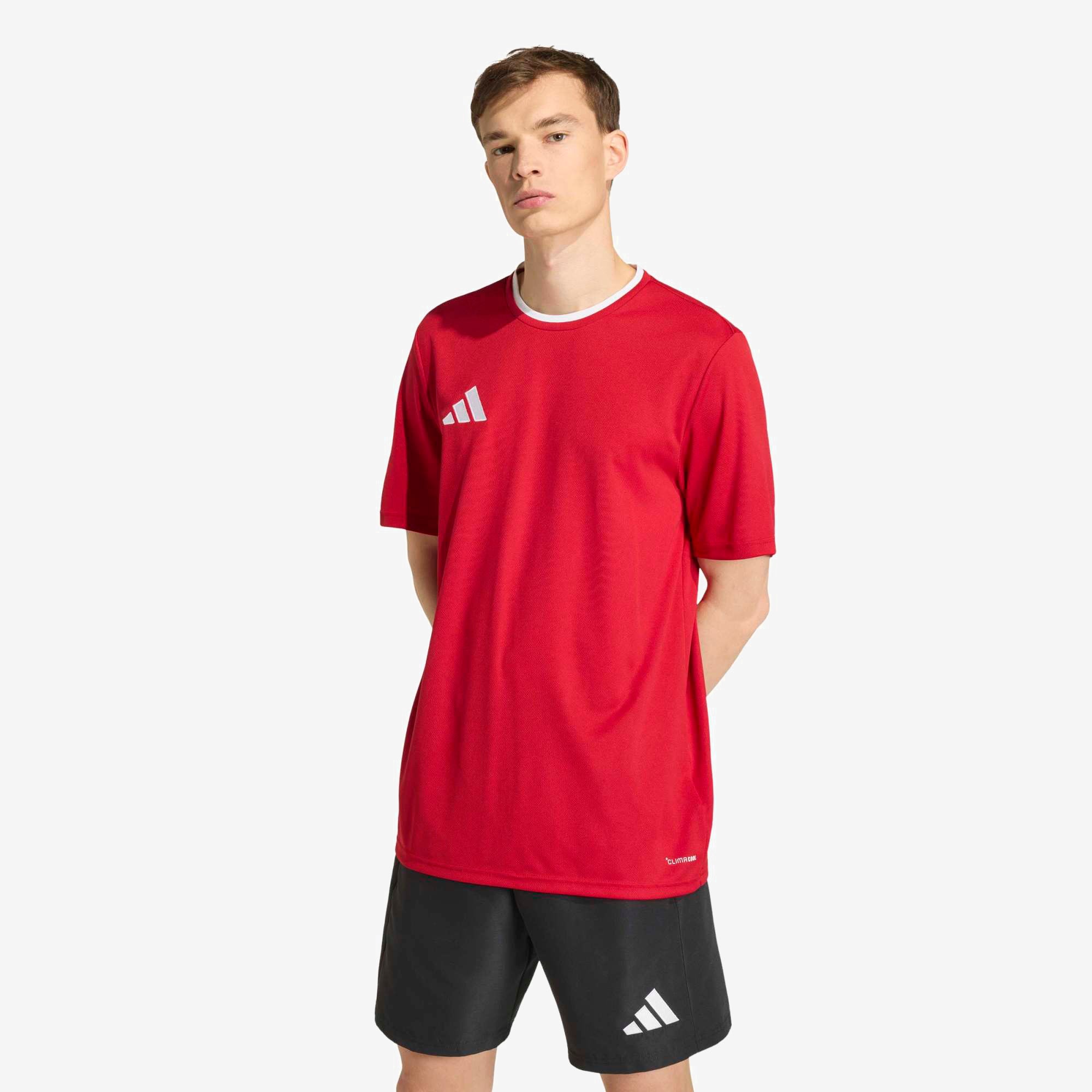 adidas Entrada 26 Polyester Men's T-Shirt - Team Power Red 2 / White